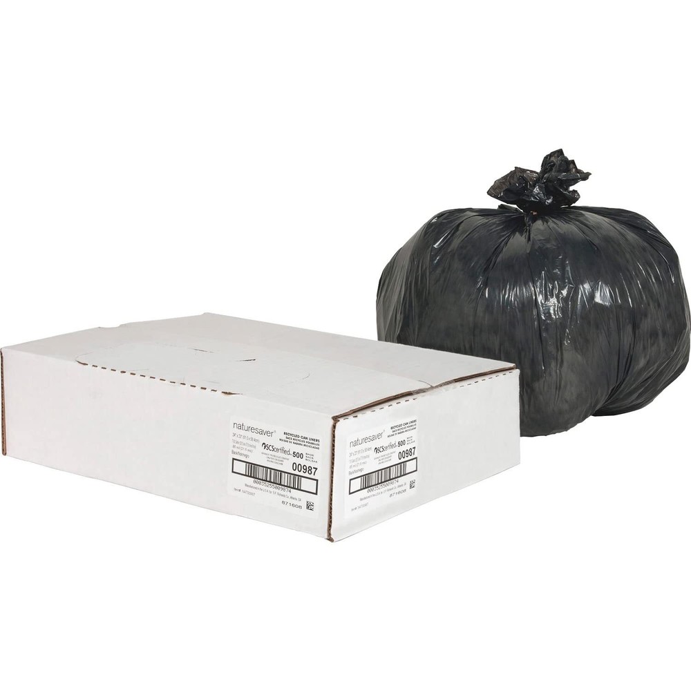 NAT00987 - Black Low-density Recycled Can Liners