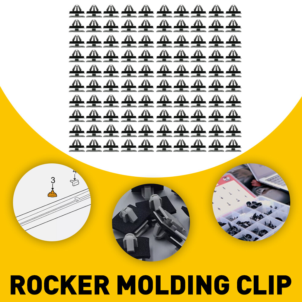 100PCS/Set Fender Flare Clips Rocker Molding Clip for Jeep Chrysler 68172491AA