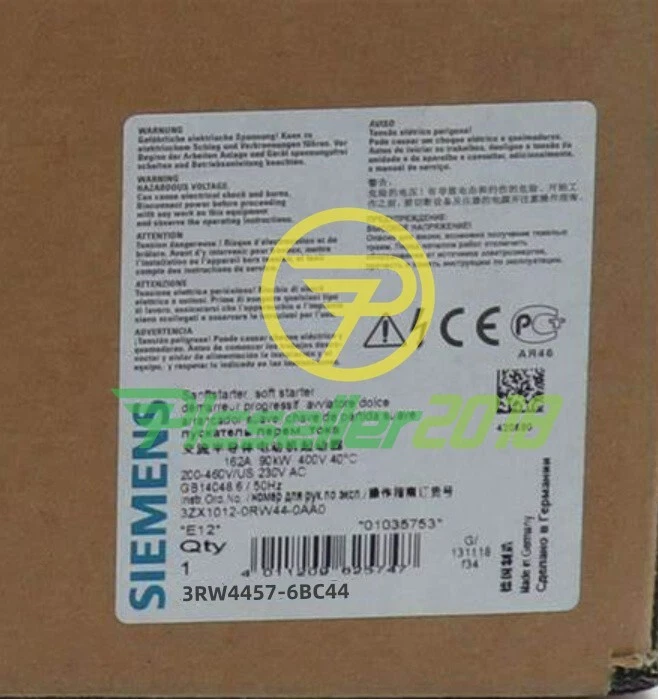 3RW4457-6BC44 NEW SIEMENS 3RW44576BC44 SIRIUS Soft Starter 500kW 3RW4457 -6BC44