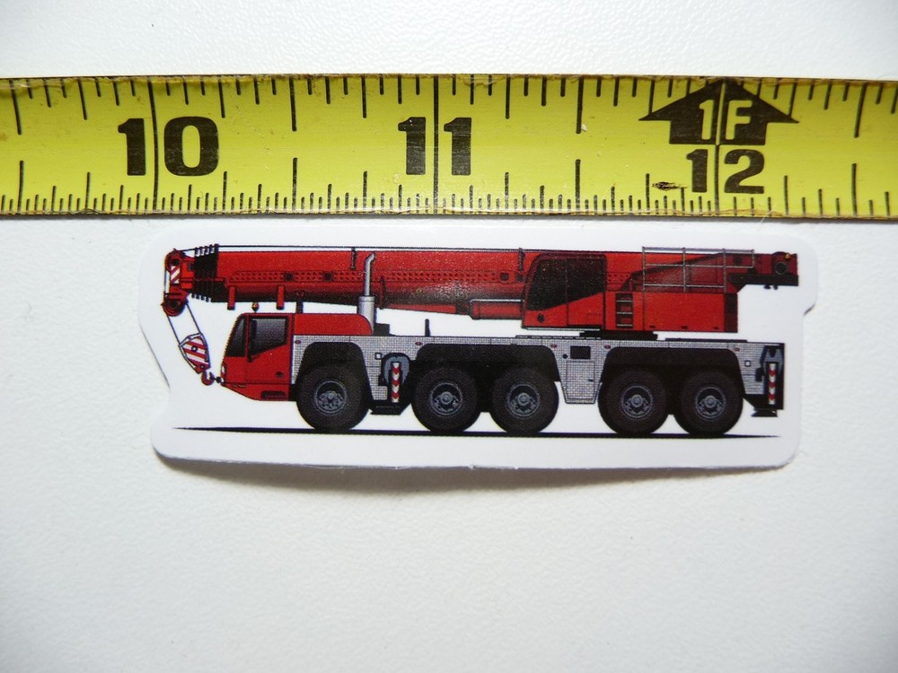 Left Truck Mounted Crane Sticker Decal for Construction Machinery Drivers