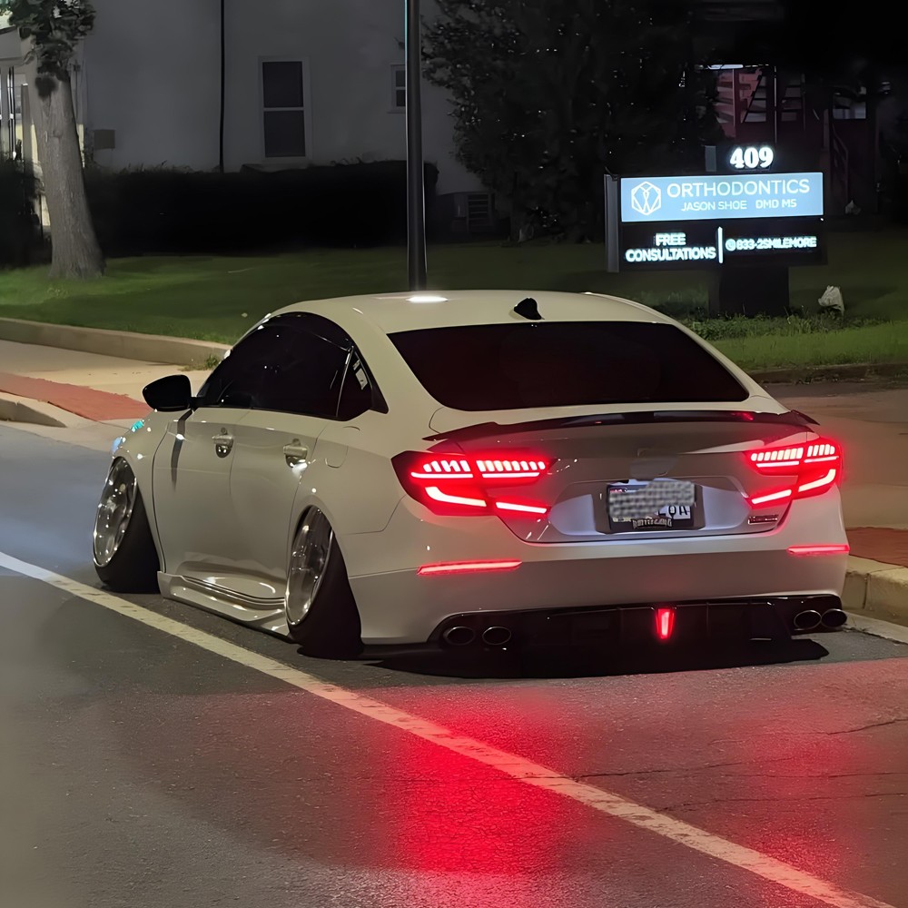 Full LED Tail Lights Fit For Honda Accord 2018-2022 Smoked Lens W/Sequential