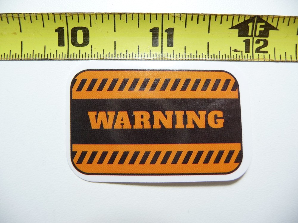 Funny Warning Sticker Decal for Jokes and Pranks