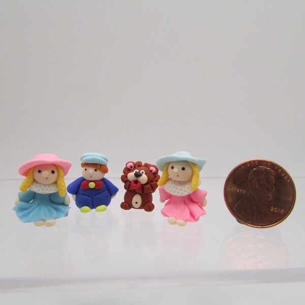 Dollhouse Miniature Toy Figurine for Nursery or Childs Room - 4 Designs