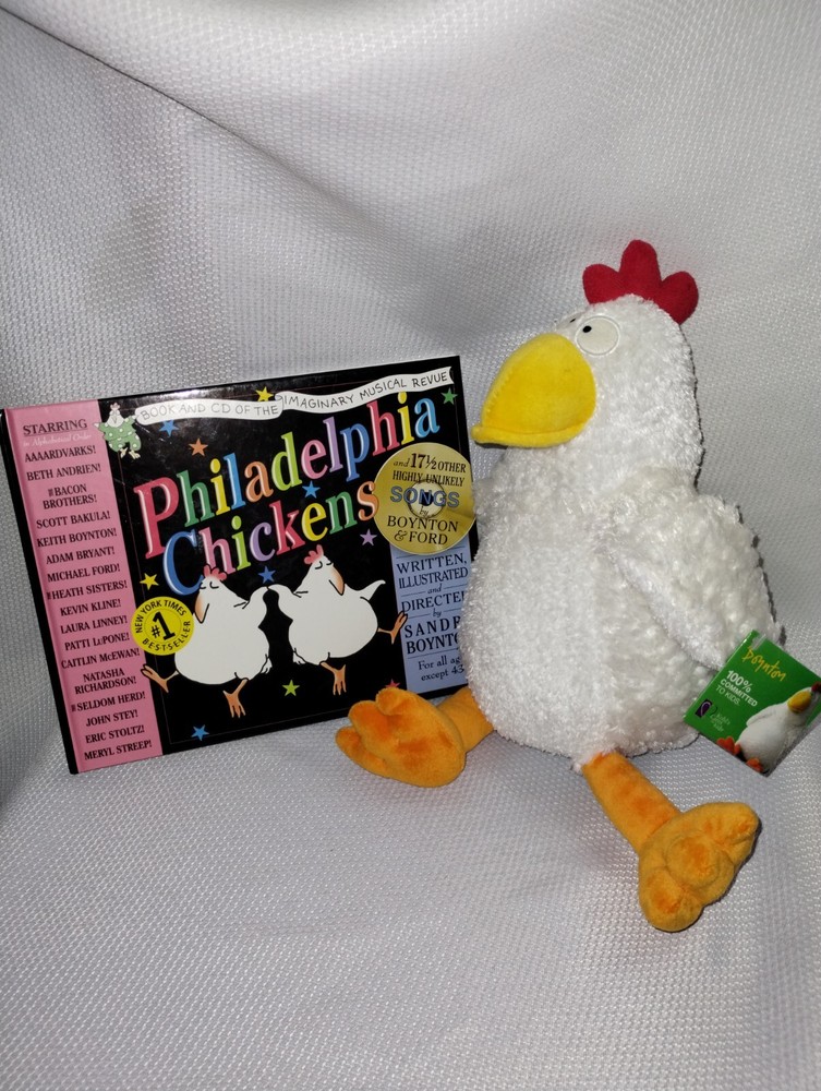 Pint Size Productions Plush Philadelphia Chicken Sandra Boynton 2003 Book CD Set