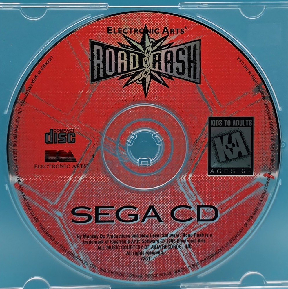 Road Rash (Sega CD) Disc Only, Tested & Working