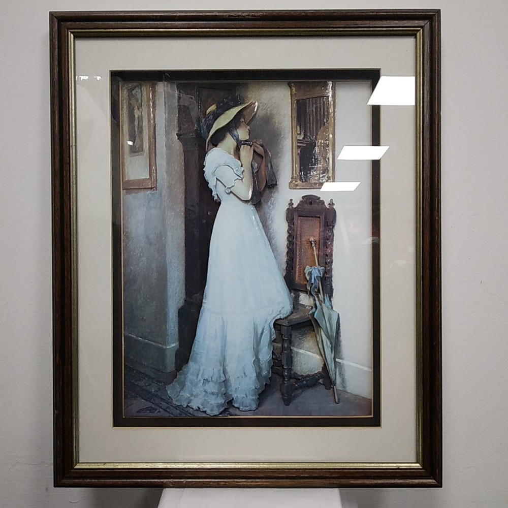 Framed 3D Decoupage The New Hat by William Margetson 18x22