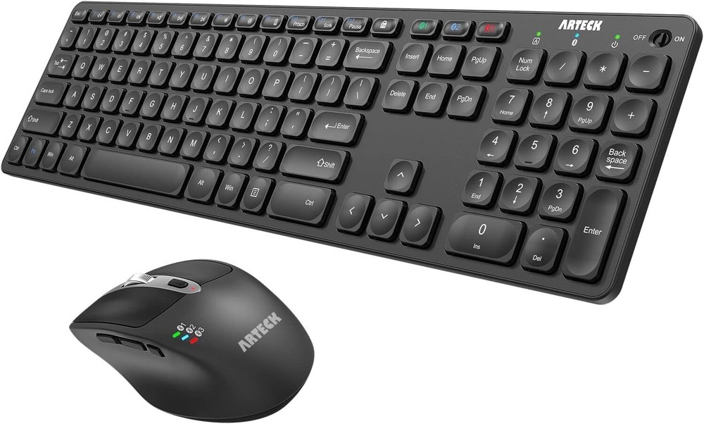 Arteck Multi-Device Blutooth Rechargeable Keyboard & Mouse Combo HB305-3MB167