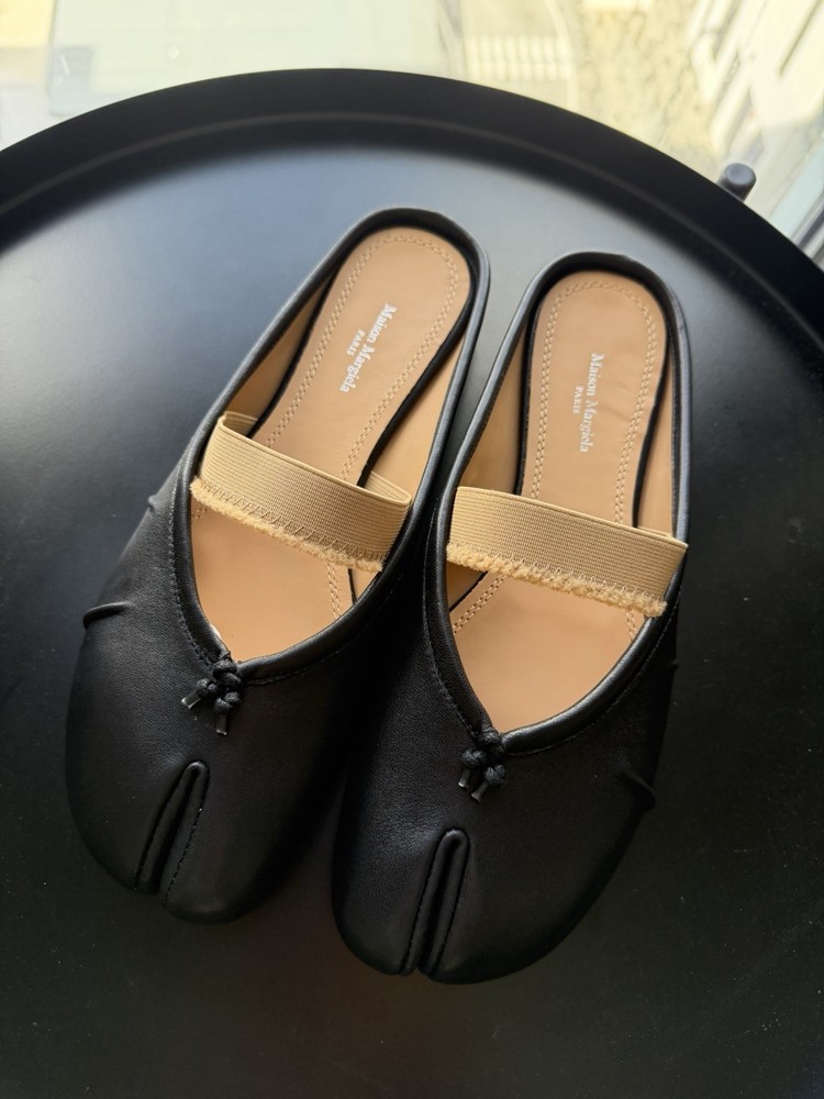 Maison Margiela Tabi Mules Ballerinas – Black, Size 39 ,25.5cm
