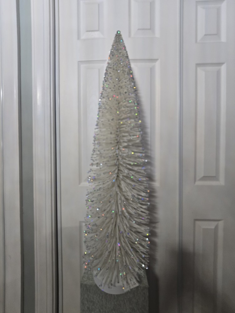 NWT Wondershop Target 2024 White Large Christmas Bottle Brush Tree Sculpture 36