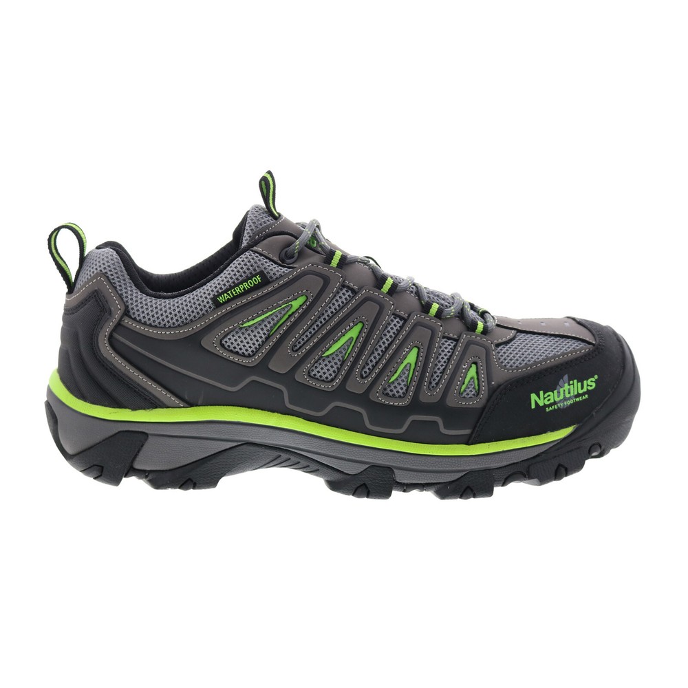 Nautilus Steel Toe Electric Hazard Waterproof Mens Gray Athletic Work Shoes