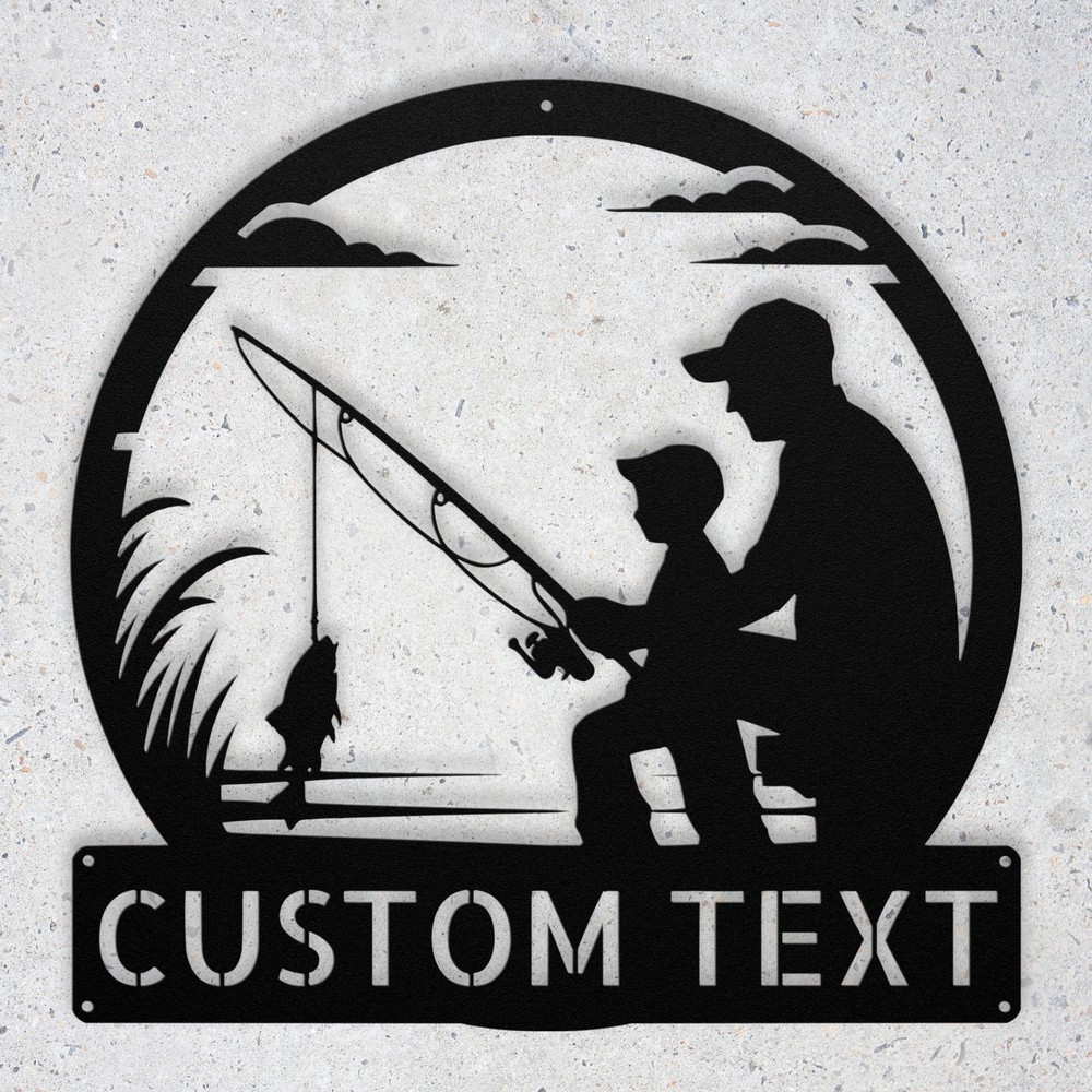 Personalized Fishing Metal Sign Custom Wall Decor Gift for Anglers Home Decor