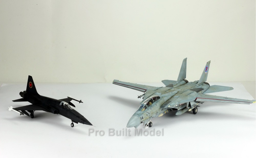 PreSale 1/48 ProBuilt Model F-14A Tomcat & MiG-28 Set – Movie Inspired Display-image