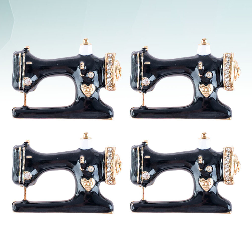 4 PCS Alloy Brooch Pin Backs Sewing Pocket Watch Badge Miss