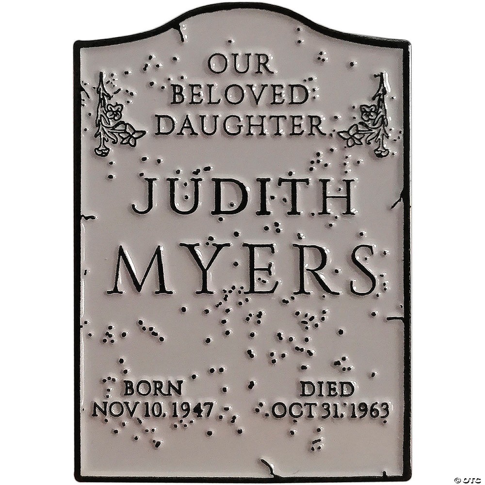Vintage 1978 Halloween Judith Myers Tomb Enamel Pin