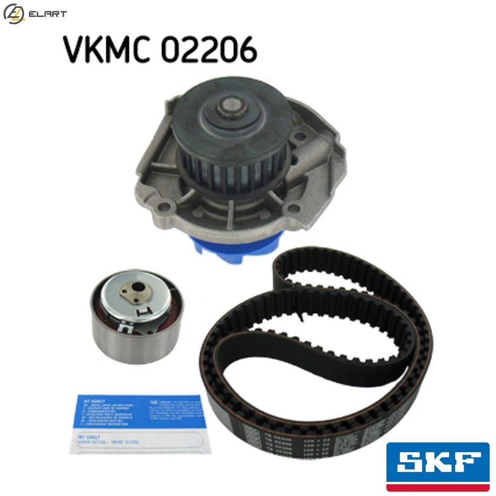 WATER PUMP & TIMING BELT KIT VKMC 02206 FOR FIAT SIENA GRANDE/PUNTO/Van ALBEA