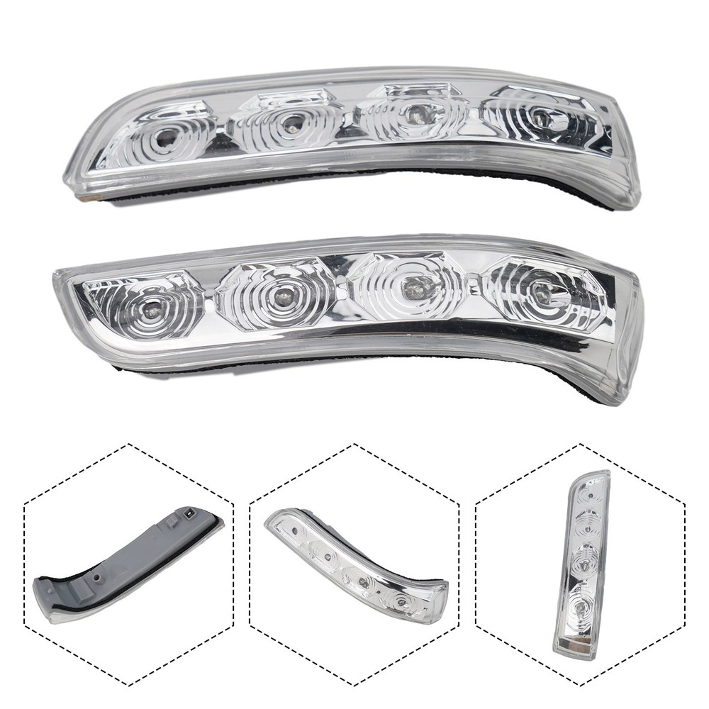 Durable Amber LED Rearview Mirror Indicator Light Pair for Enhanced Safety