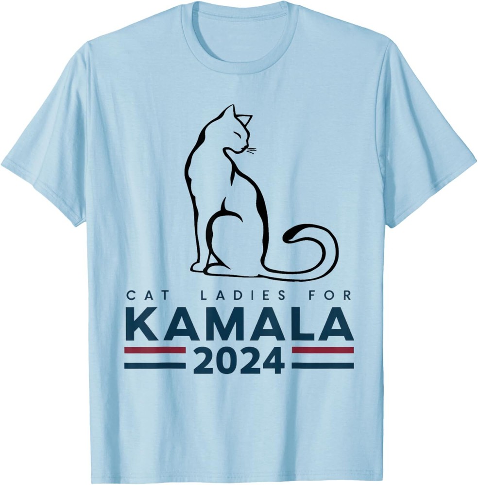 Cat Ladies for Kamala Harris Shirt Funny Cat 2024 President T-Shirt