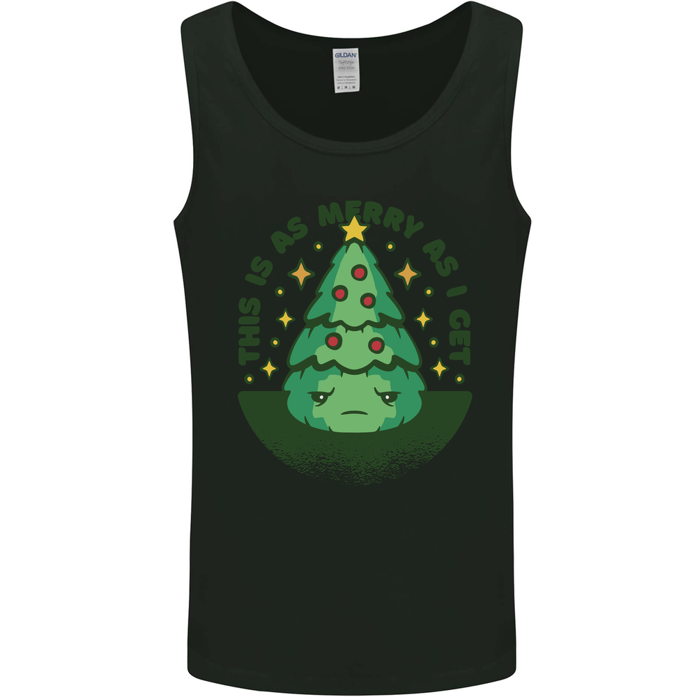 Bah Humbug Christmas Tree Funny Mens Vest Tank Top