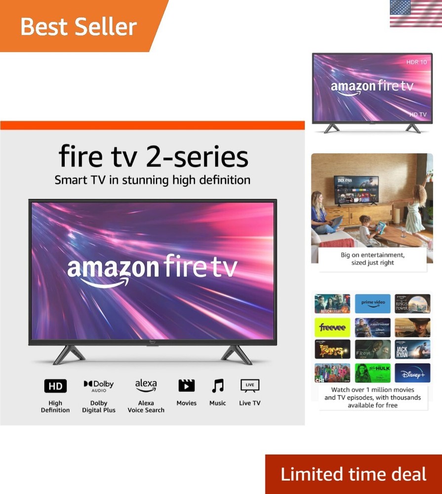 32-Inch HD Smart TV with Fire TV Alexa Voice Remote for Cinematic Viewing