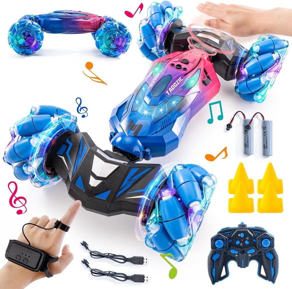 Rechargeable 360° RC Stunt Car - Gesture Controlled for Endless Fun Ages 6-12