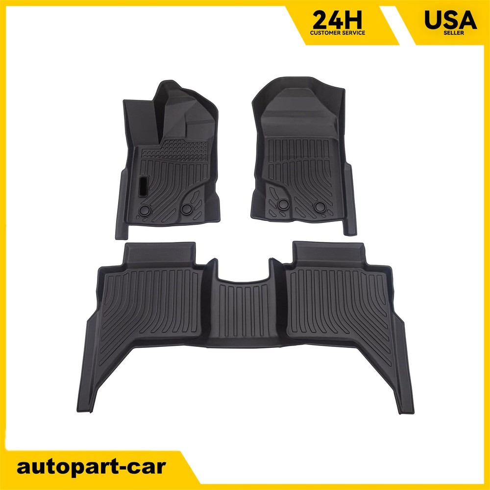 TPE Floor Mats for 2019-2023 Ford Ranger SuperCrew - All-Weather Protection