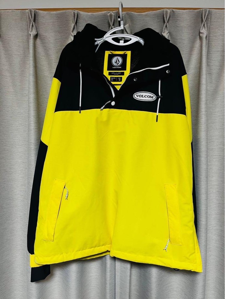 Volcom Snowboard Anorak Jacket Mens Size L Yellow/Black