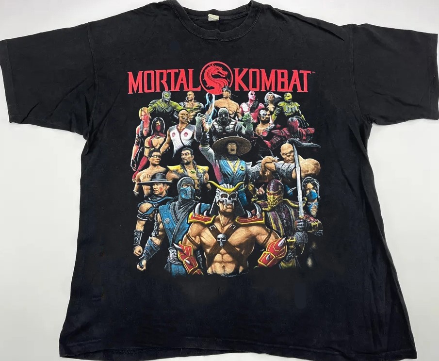Vtg MORTAL KOMBAT 100% cotton black t-shirt all sizes available QT4248