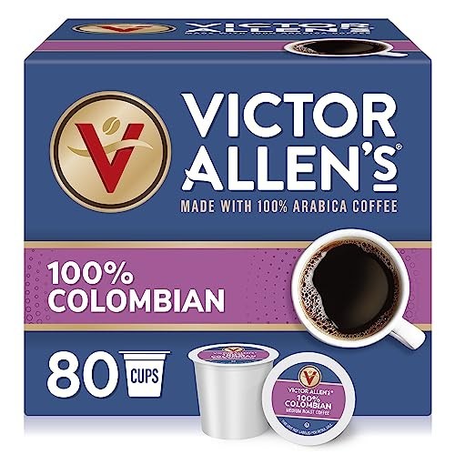 Victor Allen's Coffee 100percent Colombian, Medium Roast, 80 Count.