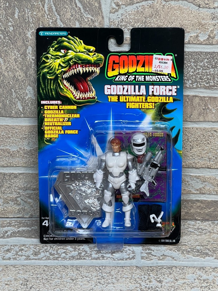 Trendmasters 1994 Godzilla Force Pete Richards Cyber Cannon Action Figure