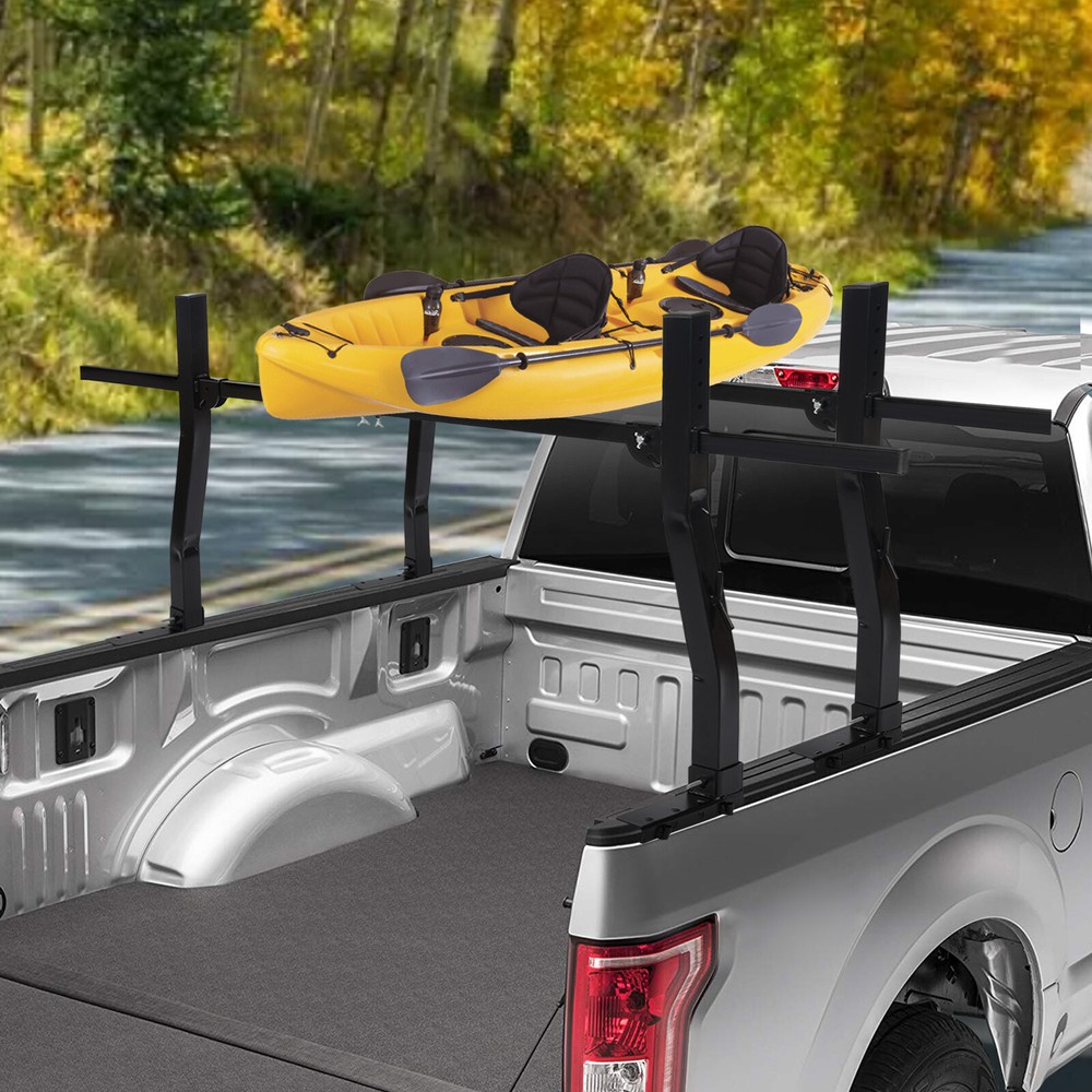 2Pcs Heavy-Duty 1000lbs Adjustable Truck Bed Rack for Ladders Kayaks Lumber