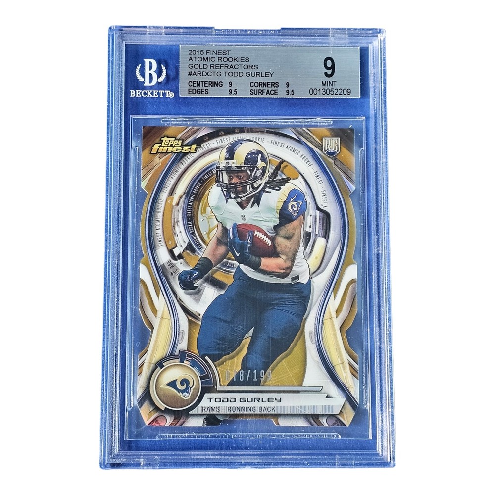 2015 Topps Finest - Atomic Refractor Rookie Die-Cuts Todd Gurley II #ARDC-TG Gold Refractor /199 (RC)