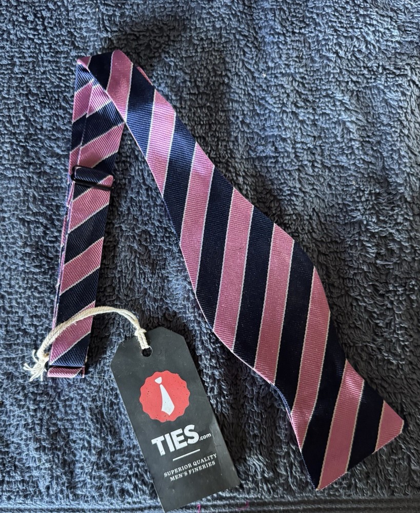 Ties.com Self Tie Bow Tie New Pink Purple Silk NEW