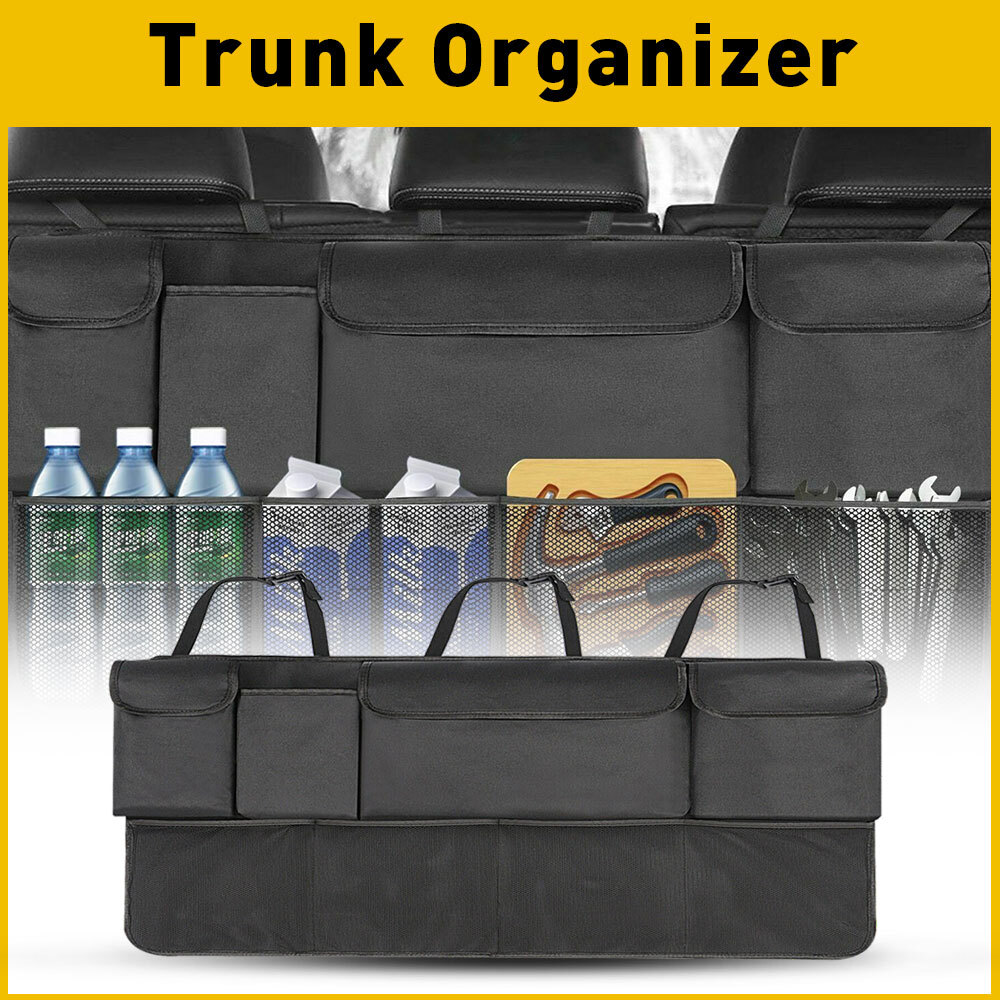 Universal Car Trunk Organizer - Rear Seat Storage Mesh Net Pocket Holder  