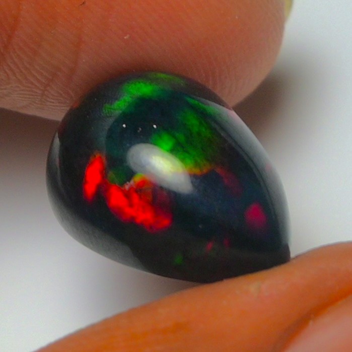 Jeweler's Choice: 5.00ct Black Welo Opal Cabochon - 15x11mm Pear- Stunning Fire