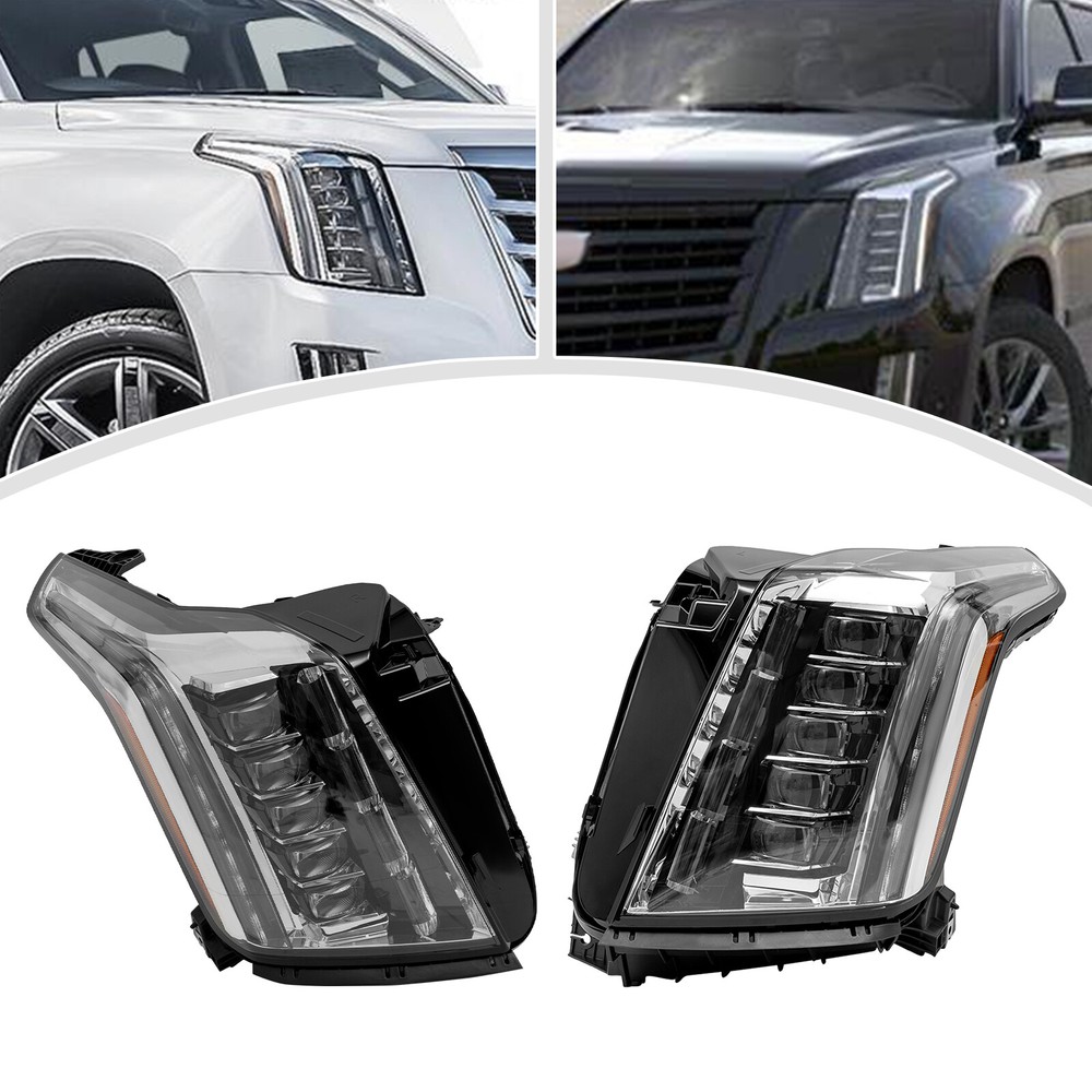 2PCS For 2015-2020 Cadillac Escalade ESV LED Headlight Headlamp Right Left Side