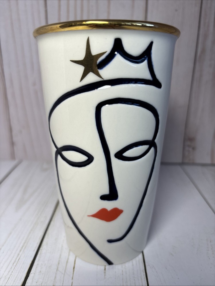 Starbucks 2015 Crown Anniversary Siren Ceramic Tumbler 10oz Travel Mug