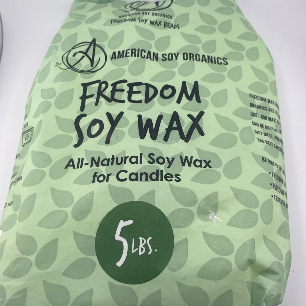 American Soy Organics- 5 lb of Freedom Soy Wax Beads for Candle Making