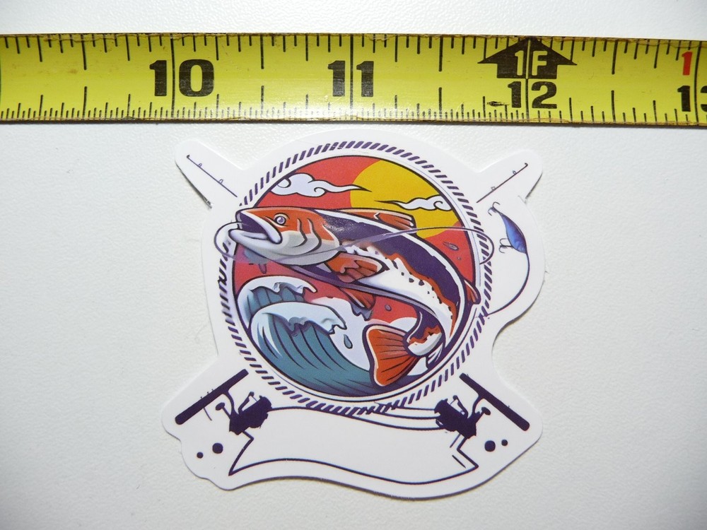 Custom Blank Banner Fish Fishing Decal Sticker for Sportsmen and Hobbyists