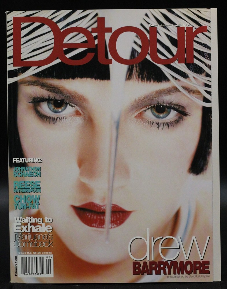 Detour Magazine Feb 1998 Drew Barrymore Cover Chow Yun-Fat Cate Blanchett NM-