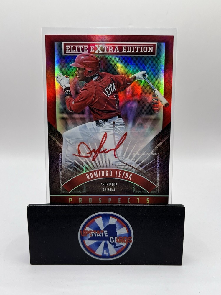 2015 Panini Elite Extra Edition #137 Domingo Leyba Autograph Auto Red Ink #17/25