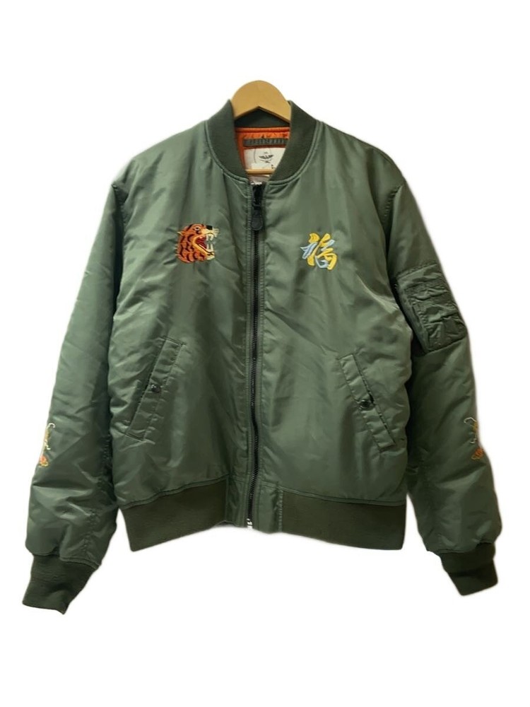 Houston Flight Jacket/L/Nylon/Khk/Plain/51185 3391