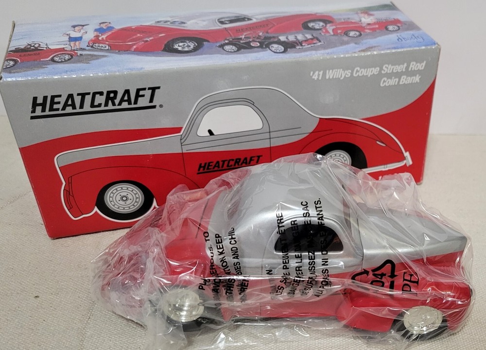 1941 Willy's Coupe Street Rod Diecast Replica Coin Bank Crown Premiums NEW