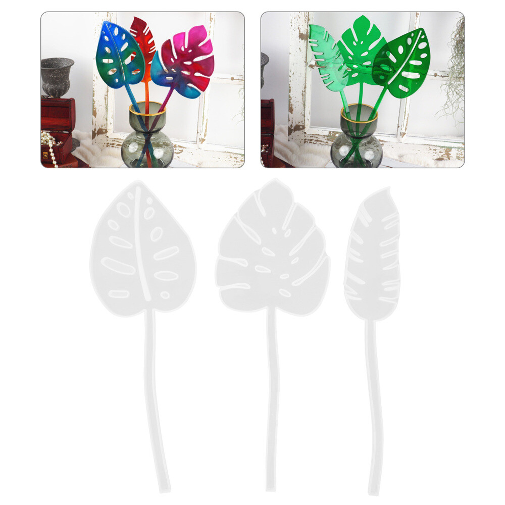3 Pcs Clay Plant Marker Mold Fondant Molds Resin Epoxy Desktop Decor Banquet