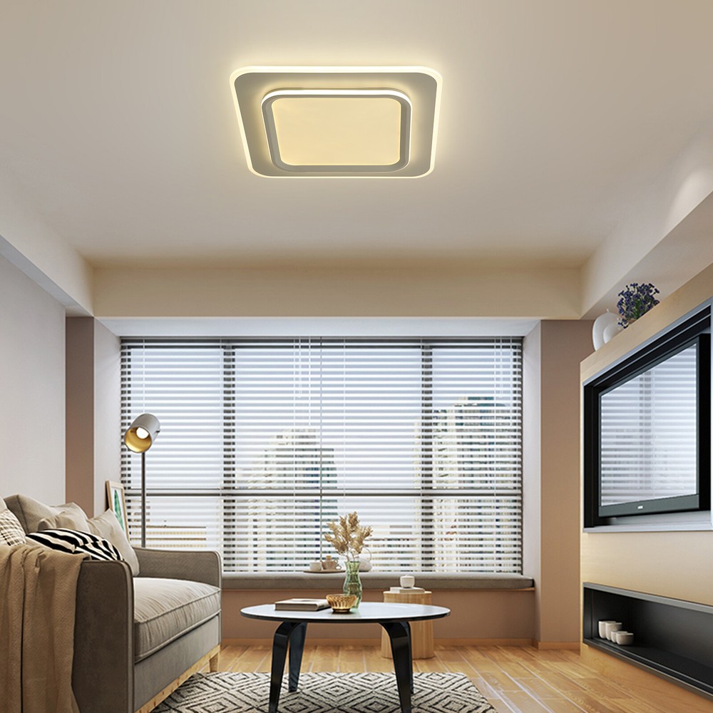Square Chandelier LED Modern Ceiling Light Pendant Lamp Fixture Home Living Room