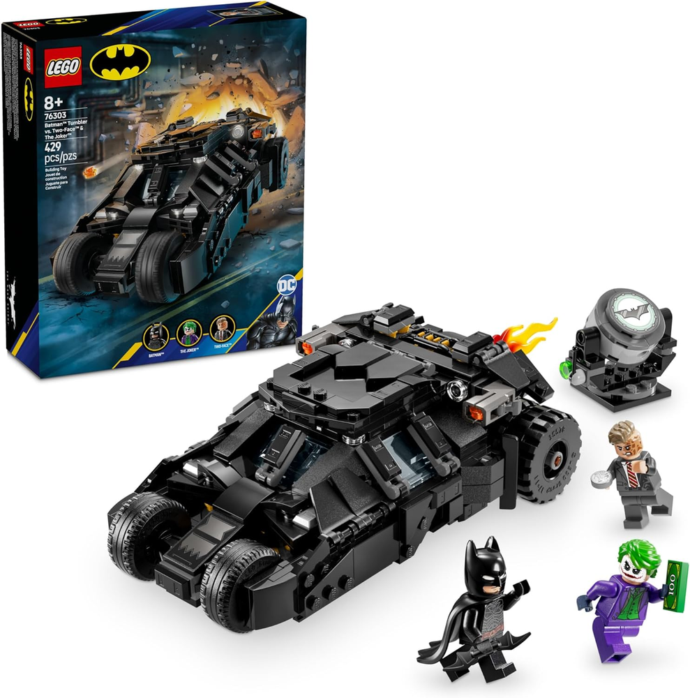 LEGO Batman Tumbler Chase with Two-Face and Joker Building Kit for Kids Ages 8+ - 76303