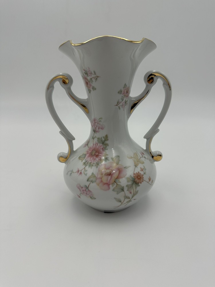 Limoges France Vase Antique Hand Painted Porcelain