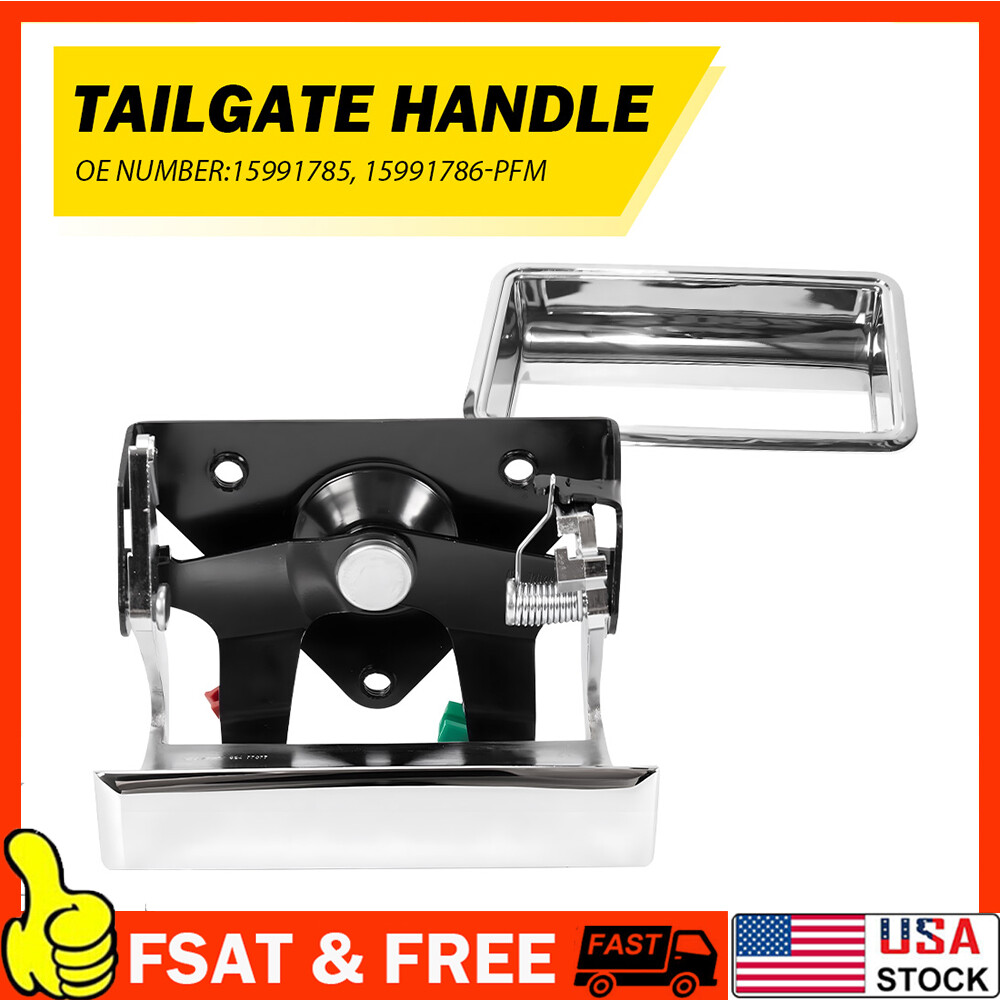 New Chrome Tailgate Handle With Bezel Set For 88-99 Chevrolet GMC C/K Trucks