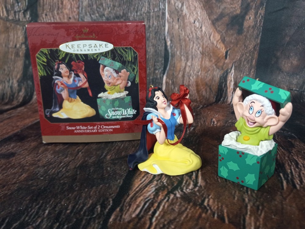 1997 Hallmark Disney Snow White & Dopey Anniversary Edition 2-Piece Set