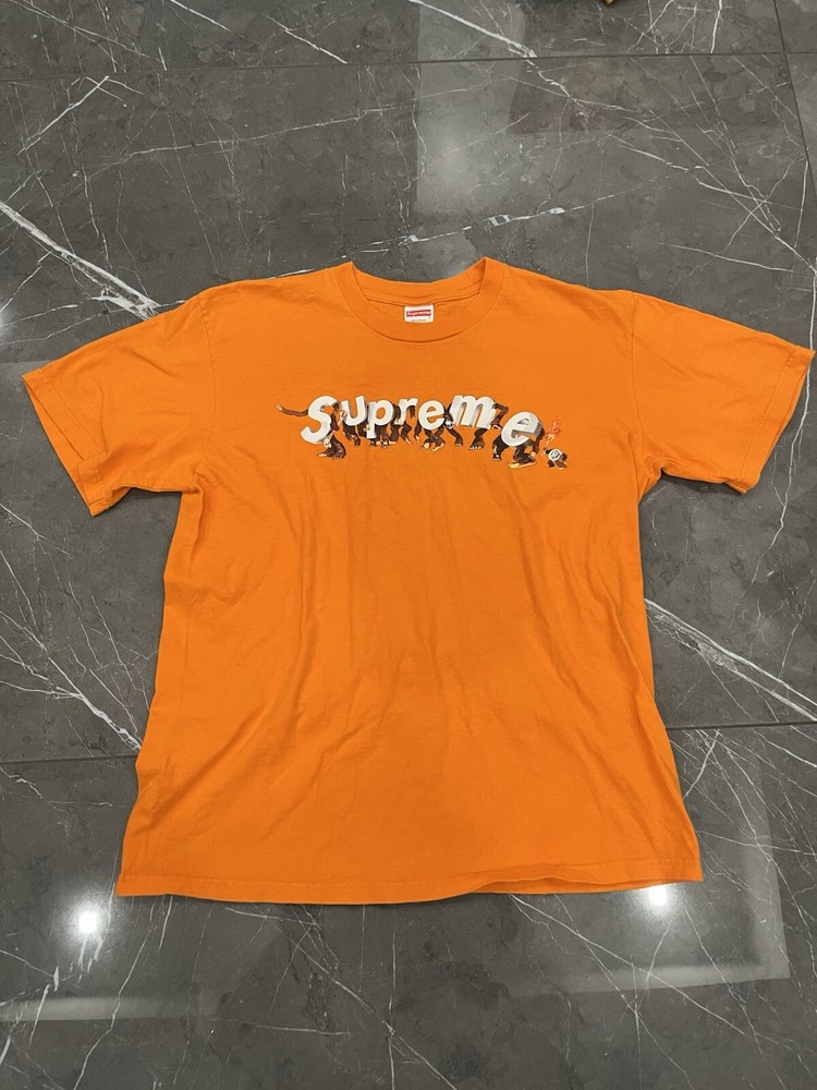 Supreme Monkeying Around Monkey Orange T Shirt Medium