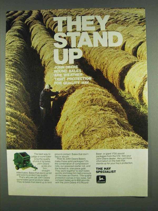 1978 John Deere Round Baler Ad - They Stand Up